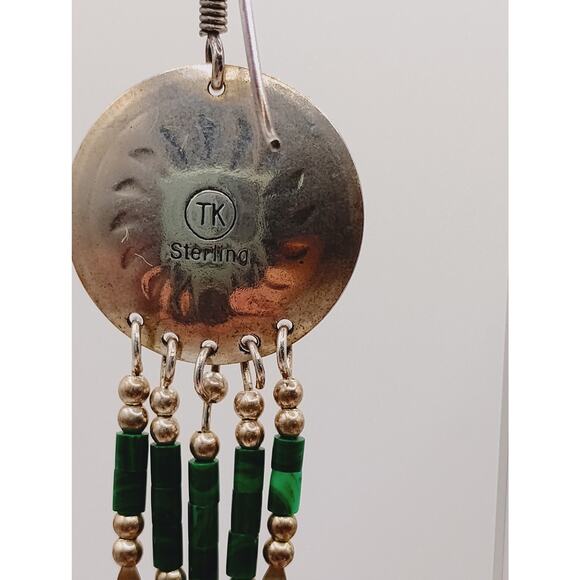 TK Emerson Fan Concho & Malachite Earrings - Picture 4 of 6